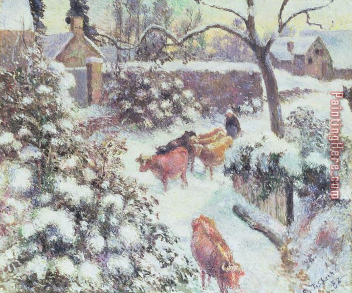 Camille Pissarro Effect of Snow at Montfoucault